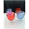 Image 1 : Set of 4 Coloured Stemmed Glasses