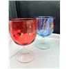 Image 2 : Set of 4 Coloured Stemmed Glasses