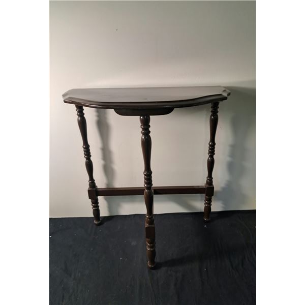 Vintage Wooden Half Moon Table