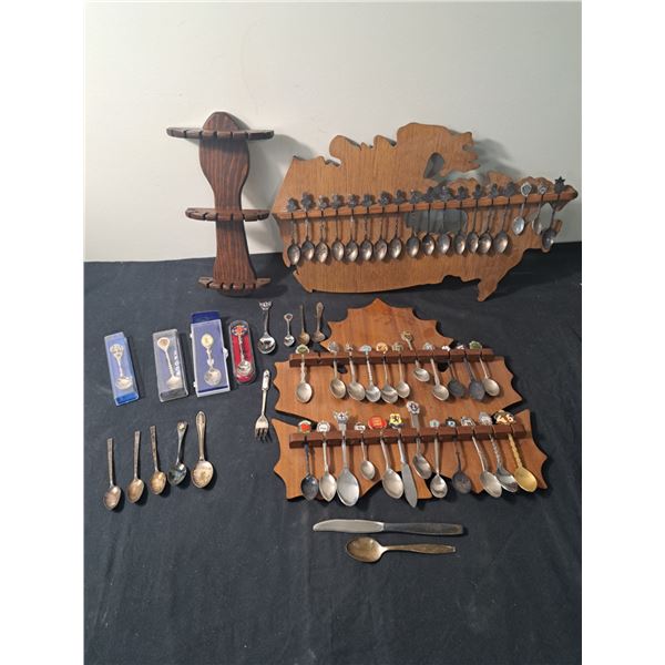 Spoon collection with racks