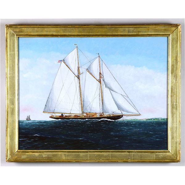 PORTRAIT OF A TOPSAIL SCHOONER.