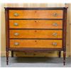 Image 2 : FINE SHERATON 4-DRAWER BIRDS-EYE CHEST.