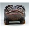 Image 2 : NORTHWEST COAST TLINGIT CARVED FROG BOWL.