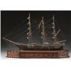 Image 2 : 19th CENTURY WOOD DETAILED SHIP MODEL ON WOOD