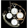 Image 1 : GROUP OF 4 POCKET WATCHES FROM THE 19th CENTURY.