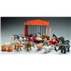Image 2 : NICE 23-PC SCHOENHUT CIRCUS SET.