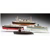 Image 1 : GROUP OF FOUR WOOD AND TIN SHIPS.