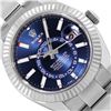 Image 1 : Rolex Mens Stainless Steel Blue Dial Sky Dweller With Box And Card