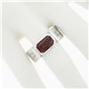Image 3 : Unisex Vintage 14k Gold 3.55 ctw Rectangular GIA Burma Bezel Ruby & Diamond Ring