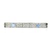 Antique Art Deco 14k White Gold Aquamarine Diamond Open Filigree Bar Pin Brooch