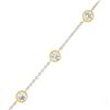 Image 6 : NEW 18k TT Gold 16.5" 4.38 ctw Large Bezel Set Diamond by the Yard Chain Necklac