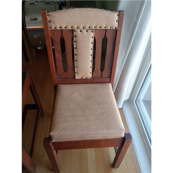 Wooden and Leather Chair