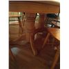 Image 2 : Solid Oak Country Dining Table with Eight Matching Wooden Chairs