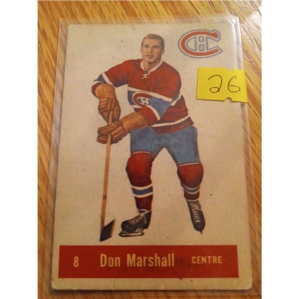 1957-58  Don Marshall #M8 Montreal Canadiens Hockey Card -