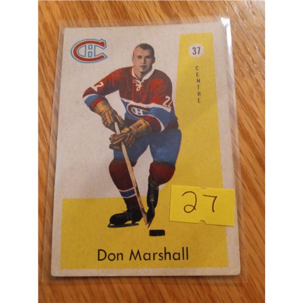 1959-60 Don Marshall Parkhurst #37 Montreal Canadiens Hockey Card