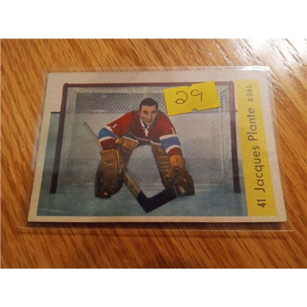 1959-60 Jacques Plante Parkhurst #41 Montreal Canadiens Hockey Card