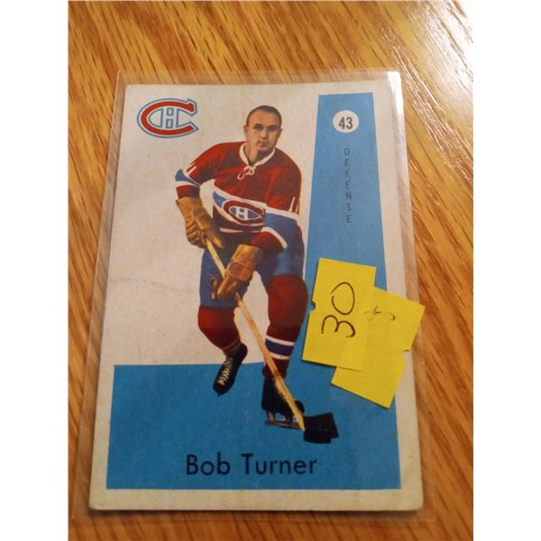 1959-60 Bob Turner Parkhurst #43 Montreal Canadiens Hockey Card