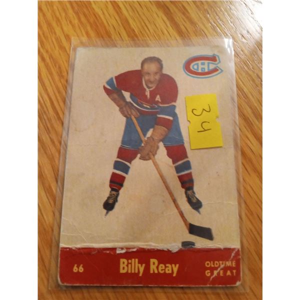 1955-56 Billy Reay Parkhurst #66 OTG Montreal Canadiens Hockey Card