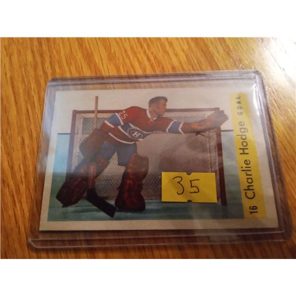 1959-60 Charlie Hodge Parkhurst #16 Montreal Canadiens Hockey Card