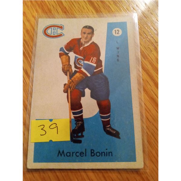 1959-60 Marcel Bonin #12 Montreal Canadiens Hockey Card
