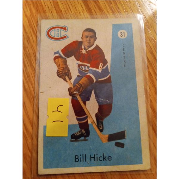 1959-60  Bill Hicke #31 Montreal Canadiens Hockey Card