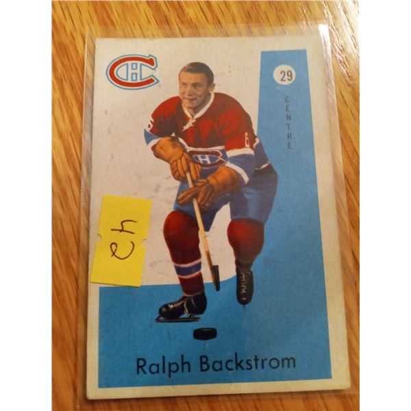 1959-60 Ralph Backstrom #29 Montreal Canadiens Hockey Card
