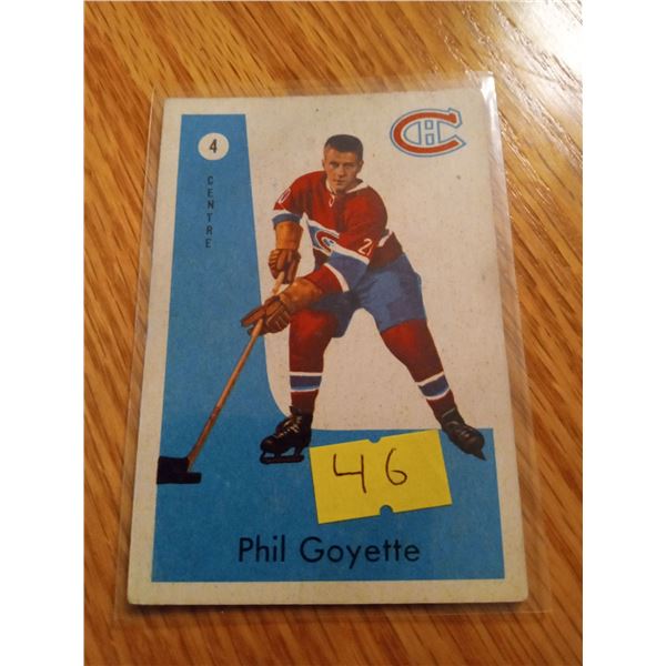 1959-60 Phil Goyette #2 Montreal Canadiens Hockey Card