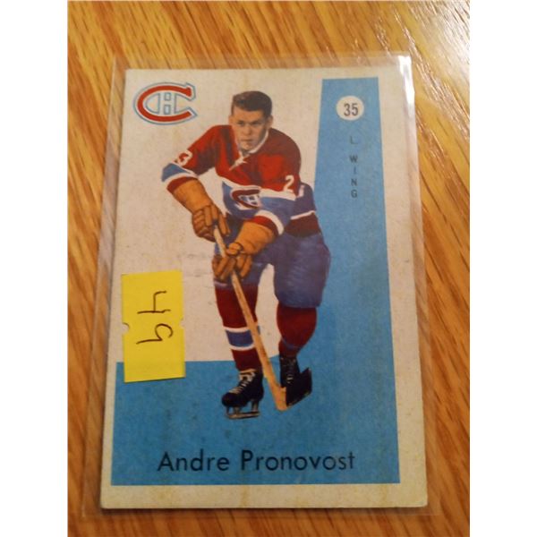 1959-60 Andre Pronovost #35 Montreal Canadiens Hockey Card