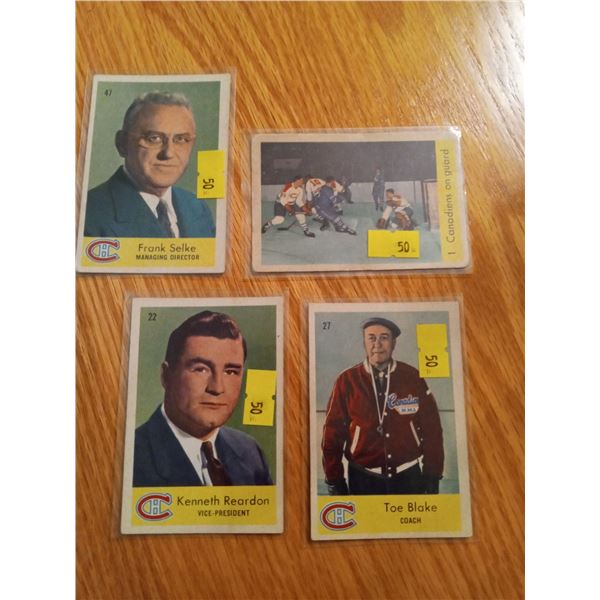 1959-60 Frank Selke #47, Canadiens on guard #1, Toe Blake  Montreal Canadiens Hockey Card Collection
