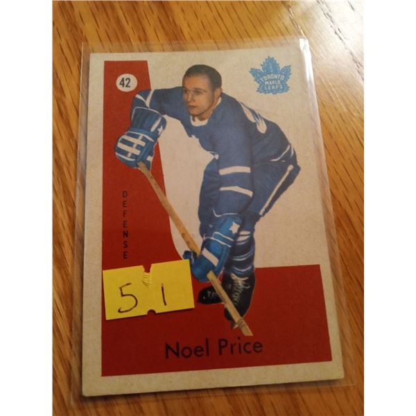 1959-60 Noel Price #32  Toronto Maple Leafs Hockey Card