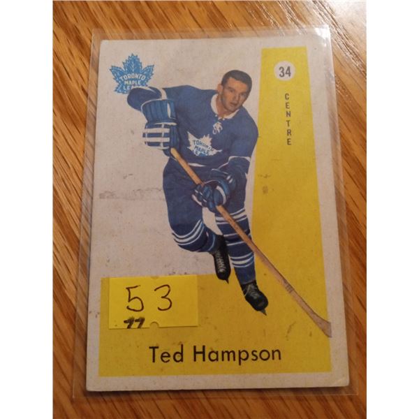 1959-60 Ted Hampson #34 Toronto Maple Leafs Hockey Card
