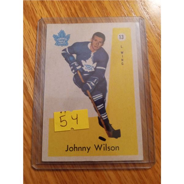 1959-60 Johnny Wilson #13 Toronto Maple Leafs Hockey Card