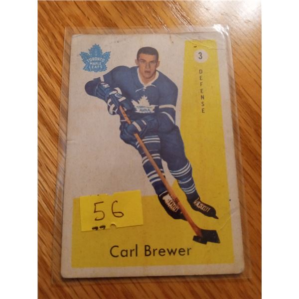 1959-60 Carl Brewer #3 Toronto Maple Leafs Hockey Card