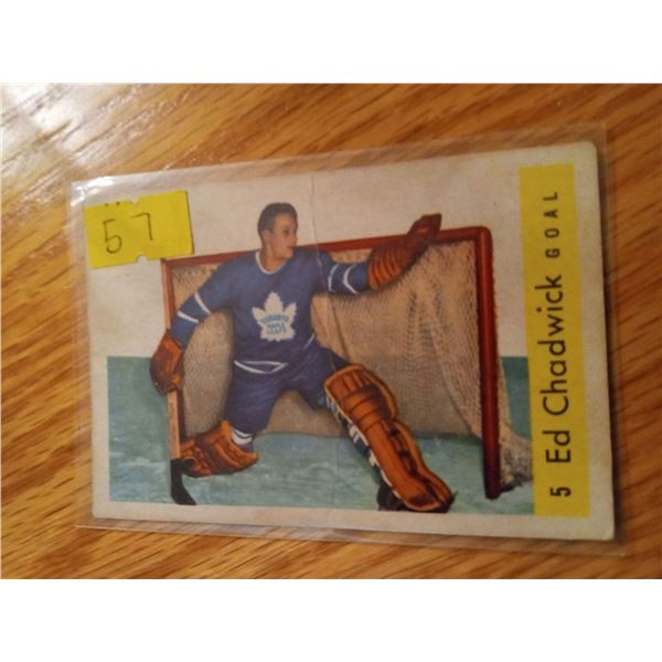 1959-60 Ed Chadwick #5 Toronto Maple Leafs Hockey Card