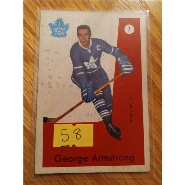 George Armstrong #7 Toronto Maple Leafs Hockey Card