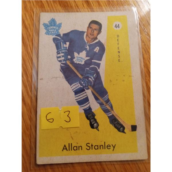Allan Stanley #44 Toronto Maple Leafs Hockey Card