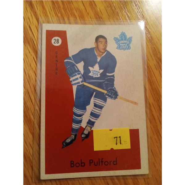 Bob Pulford #28 Toronto Maple Leafs Hockey Card