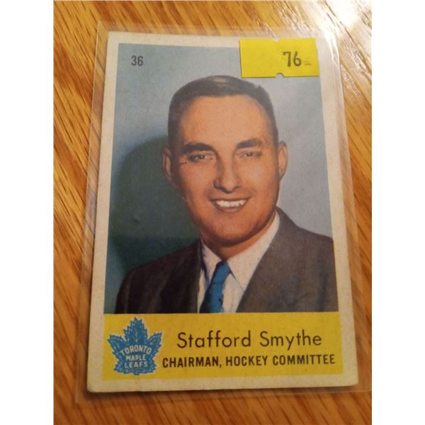 Stafford Smythe (Chairman) #36 Toronto Maple Leafs Hockey Card