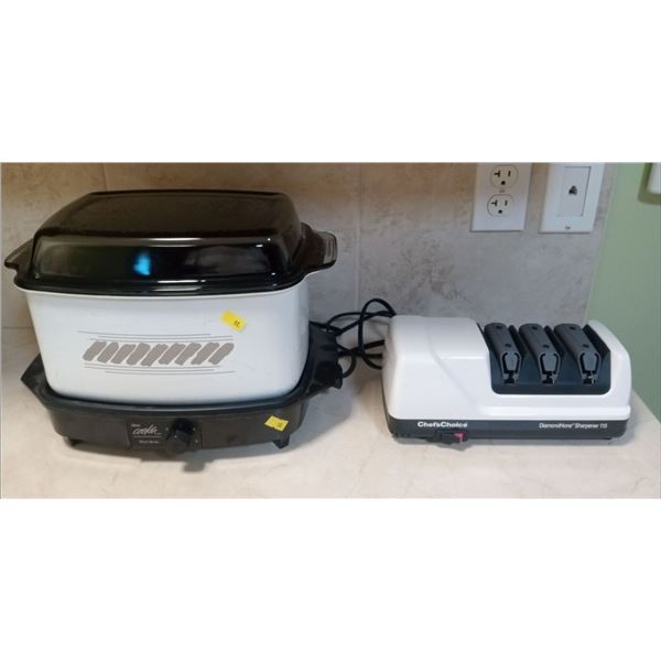 Chef's Choice Diamond Home Knife Sharpener 115 and Westbend Slow Cooker