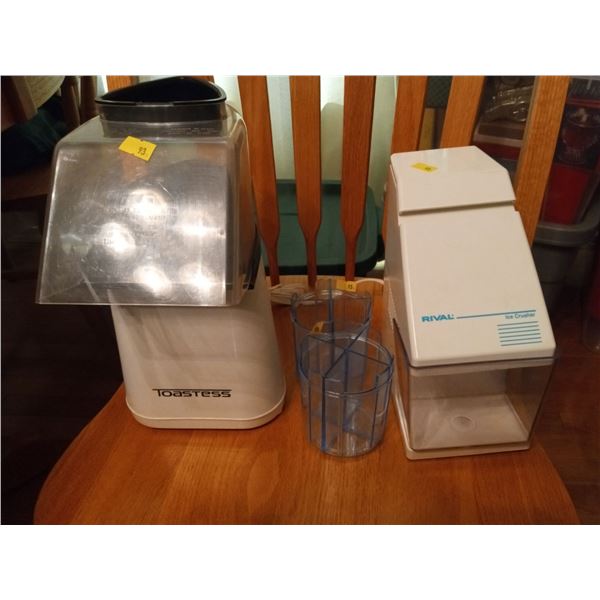 Collection of Rival Ice Crusher and Toastess Popcorn Maker