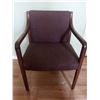 Image 1 : Wooden and Material Maroon Chair