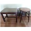 Image 1 : Wooden Stool and Matching Footrest
