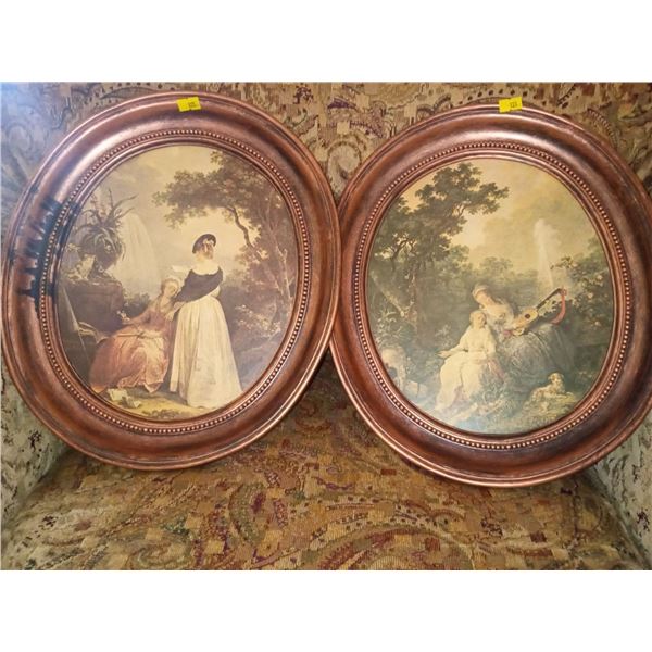 Two Pictures of 18 Century French Countryside