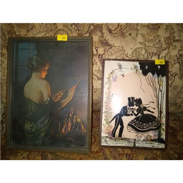 1920's Glamour Girl and First Kiss Silhouette