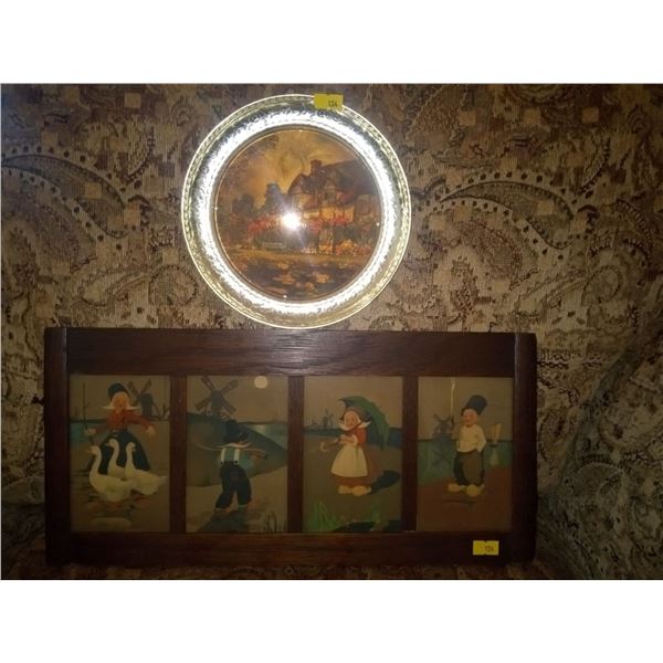 Print of Dutch Children and Country House