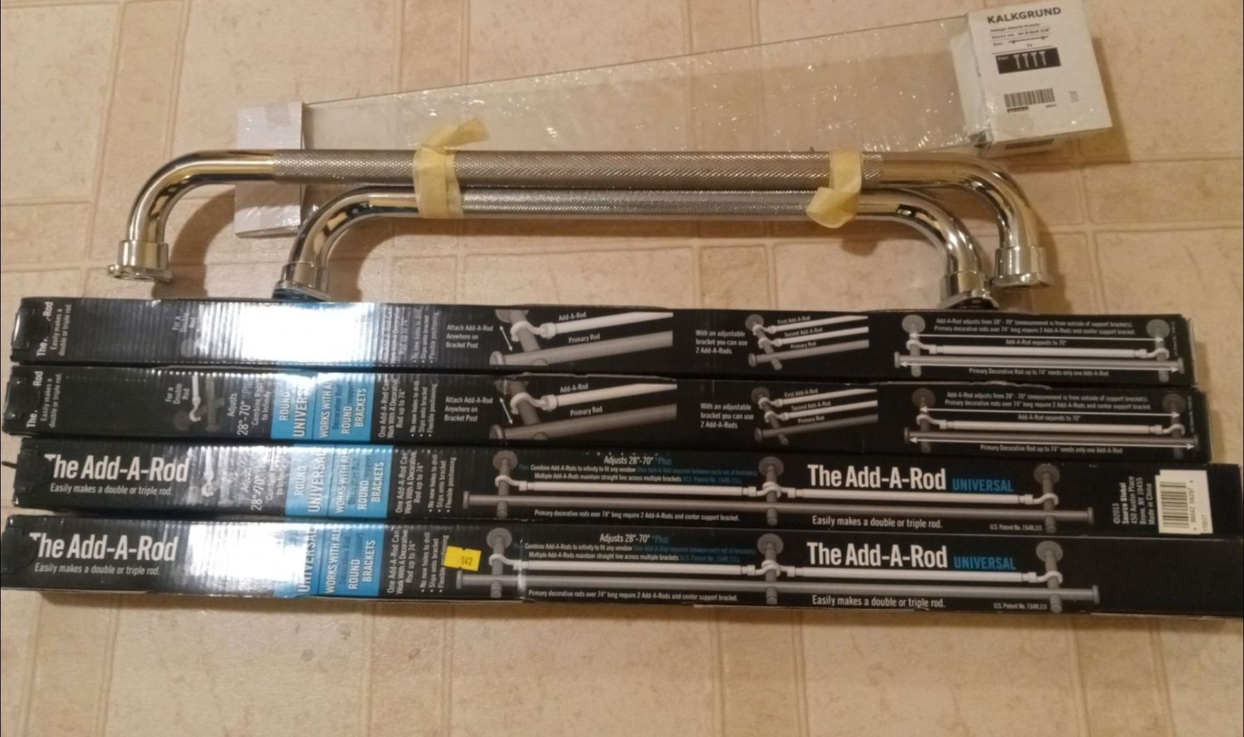 Add A Rod Collection of Add-A-Rod's and Handles for Bathroom - Beck Auctions Inc.
