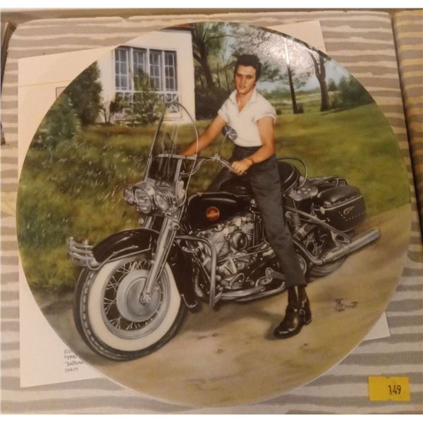 Elvis Delphi Plate 8 - "Elvis on His Harley" by Bruce Emmett IN BOX