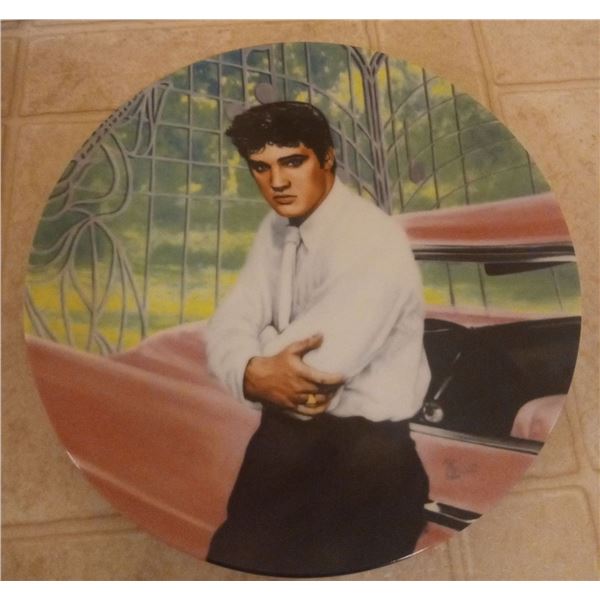 Elvis Delphi Plate 1 - "Elvis at the Gates of Graceland" by Bruce Emmett