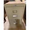 Image 1 : Metal Filing Cabinet with Attached Rug on top