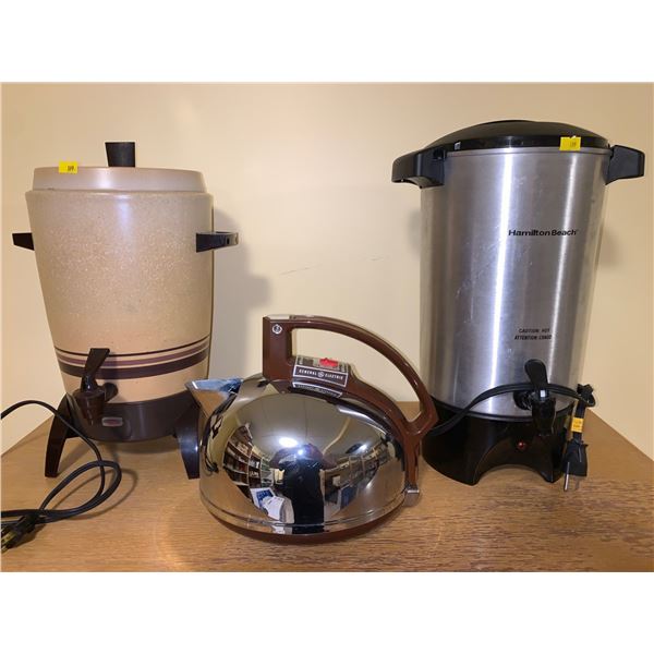 Coffee and Tea Heaters and Dispensers with a Metal Electric Kettle